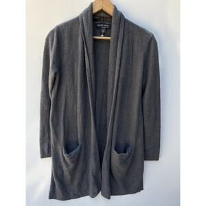 BAREFOOT DREAMS Essential Long Cardigan Indigo 428 Bamboo Chic Lite Size S